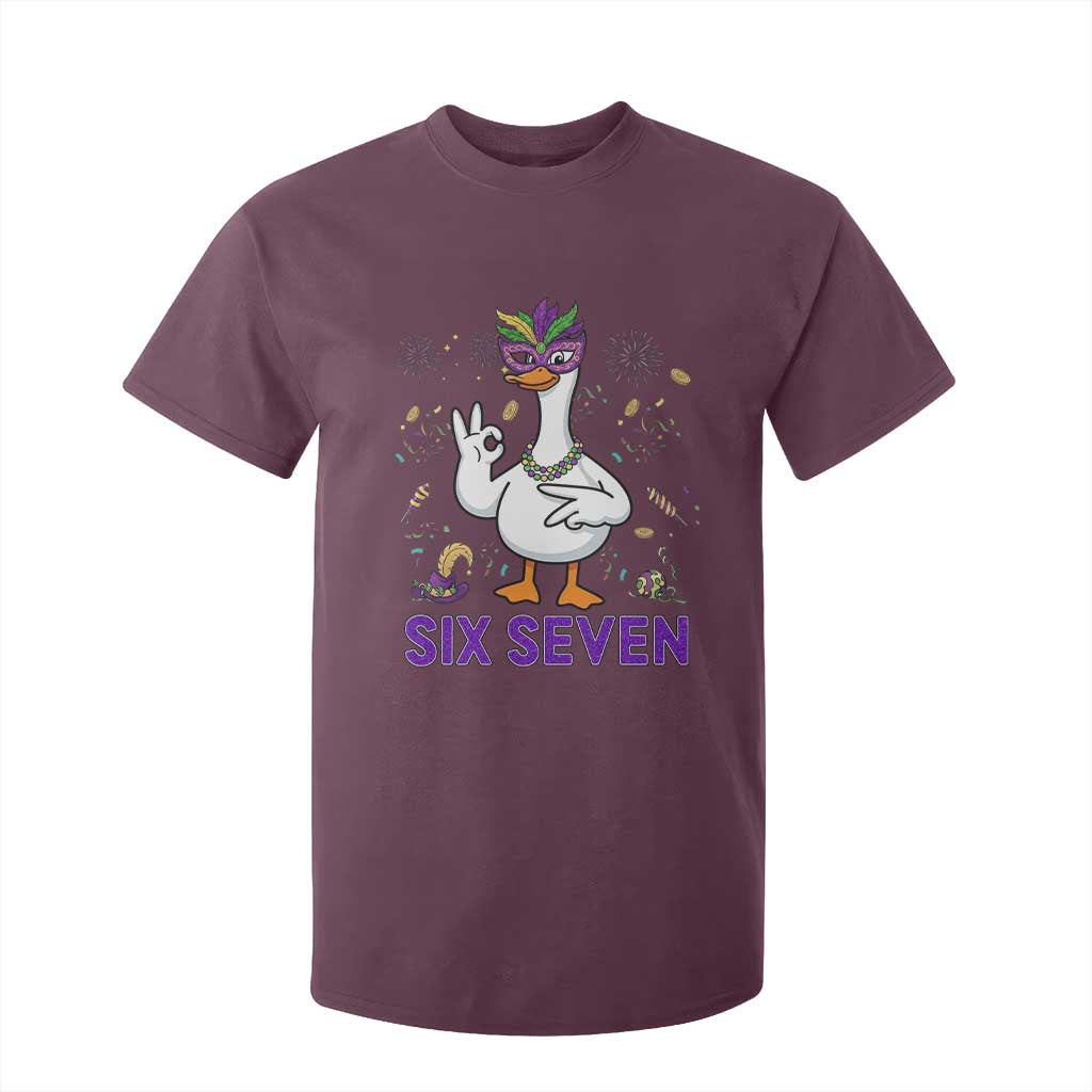 67 Mardi Gras T Shirt For Kid Funny Goose Meme Carnival Trendy TS14 Maroon Print Your Wear