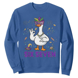 67 Mardi Gras Sweatshirt Funny Goose Meme Carnival Trendy TS14 Royal Blue Print Your Wear