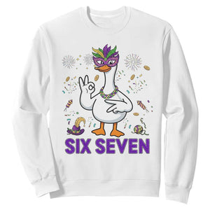 67 Mardi Gras Sweatshirt Funny Goose Meme Carnival Trendy TS14 White Print Your Wear