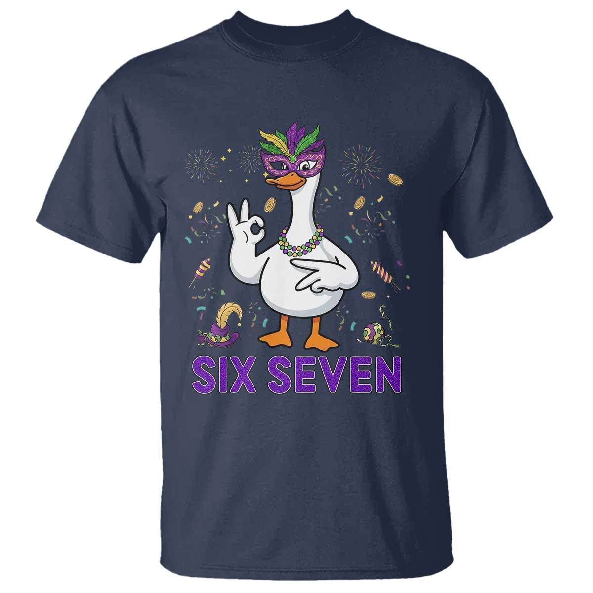 67 Mardi Gras T Shirt Funny Goose Meme Carnival Trendy TS14 Navy Print Your Wear