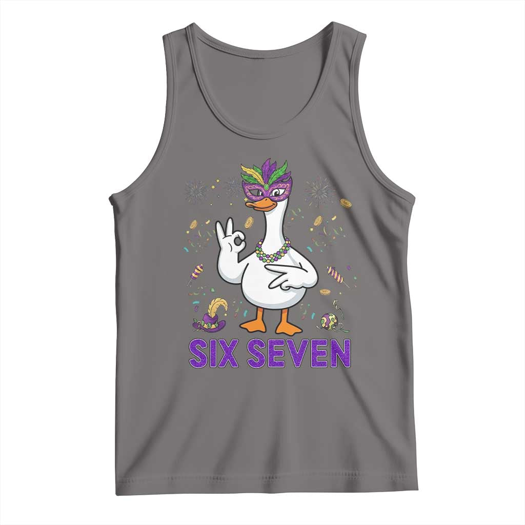 67 Mardi Gras Tank Top Funny Goose Meme Carnival Trendy TS14 Deep Heather Print Your Wear