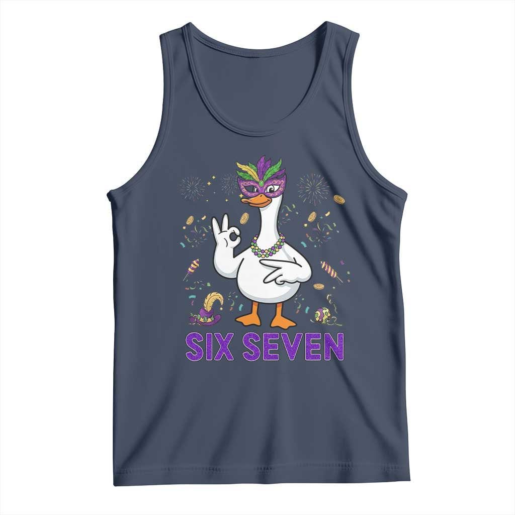 67 Mardi Gras Tank Top Funny Goose Meme Carnival Trendy TS14 Navy Print Your Wear