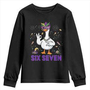 67 Mardi Gras Youth Sweatshirt Funny Goose Meme Carnival Trendy TS14 Black Print Your Wear