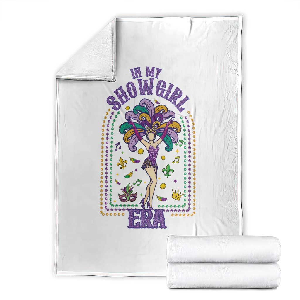 Mardi Gras Queen Throw Blanket In My Showgirl Era TS14 White Print Your Wear