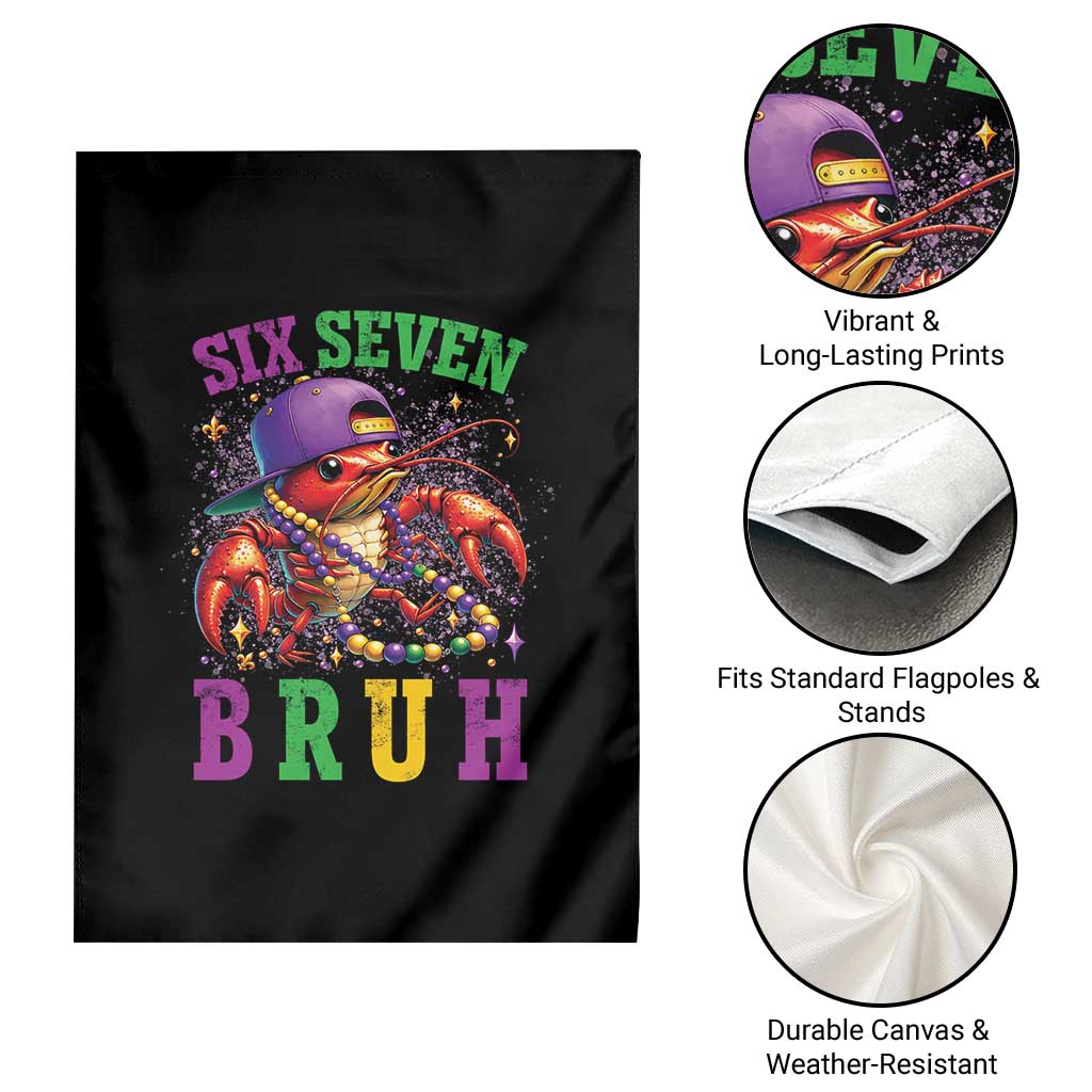 67 Mardi Gras Garden Flag Funny Crawfish Six Seven Bruh Meme TS14 Print Your Wear