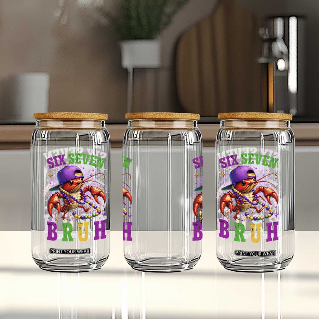 67 Mardi Gras Glass Can Funny Crawfish Six Seven Bruh Meme TS14 Print Your Wear