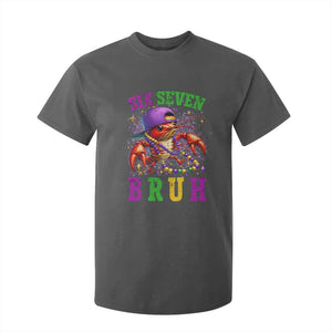 67 Mardi Gras T Shirt For Kid Funny Crawfish Six Seven Bruh Meme TS14 Dark Heather Print Your Wear
