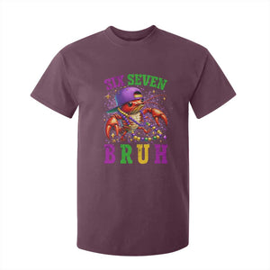 67 Mardi Gras T Shirt For Kid Funny Crawfish Six Seven Bruh Meme TS14 Maroon Print Your Wear