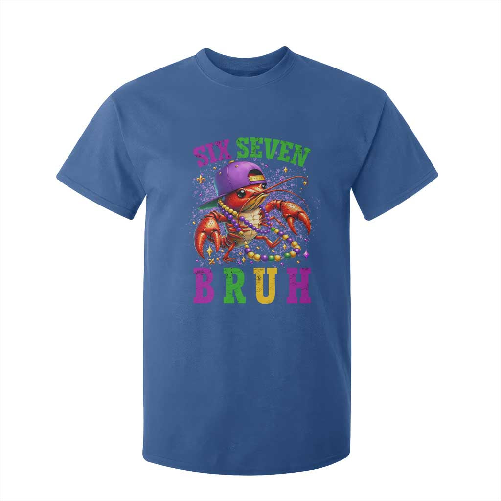 67 Mardi Gras T Shirt For Kid Funny Crawfish Six Seven Bruh Meme TS14 Royal Blue Print Your Wear