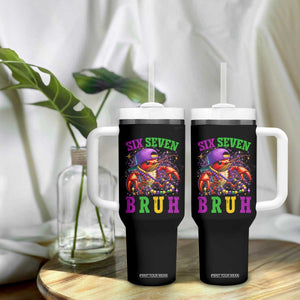 67 Mardi Gras Tumbler With Handle Funny Crawfish Six Seven Bruh Meme TS14 Print Your Wear