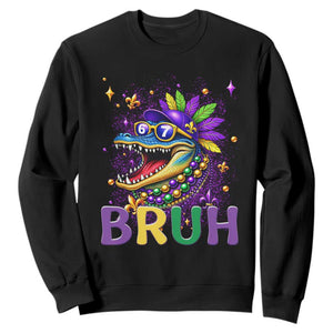 67 Mardi Gras Sweatshirt Funny Alligator Six Seven Bruh Meme TS14 Black Print Your Wear