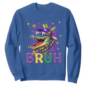 67 Mardi Gras Sweatshirt Funny Alligator Six Seven Bruh Meme TS14 Royal Blue Print Your Wear