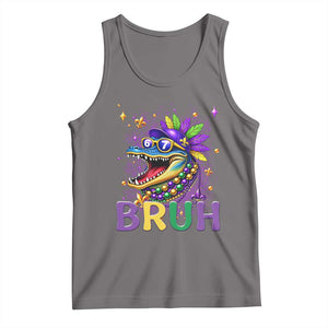 67 Mardi Gras Tank Top Funny Alligator Six Seven Bruh Meme TS14 Deep Heather Print Your Wear