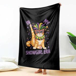 Mardi Gras Cat Throw Blanket In My Showgirl Era TS14 Print Your Wear