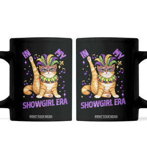 Mardi Gras Cat Coffee Mug In My Showgirl Era TS14 Black Print Your Wear