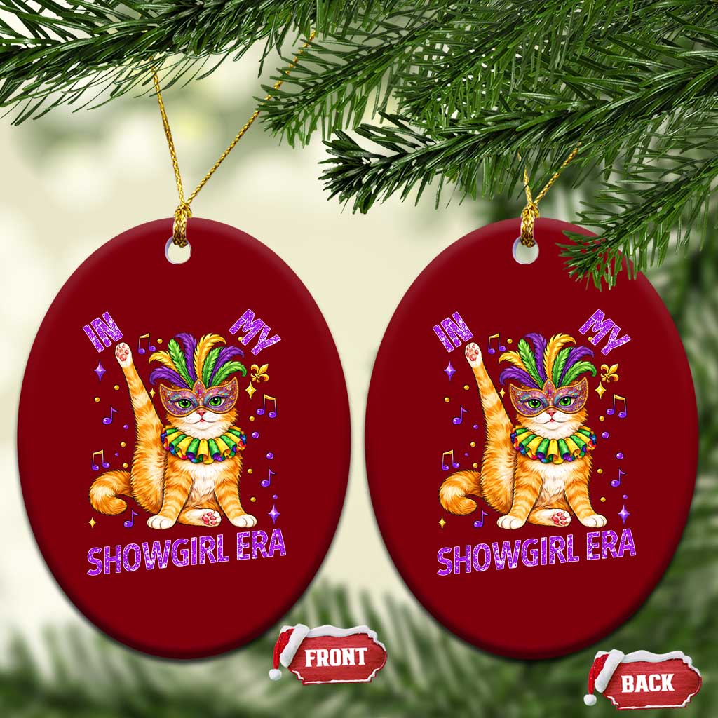 Mardi Gras Cat Ceramic Ornament In My Showgirl Era TS14 Print Your Wear