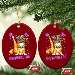 Mardi Gras Cat Ceramic Ornament In My Showgirl Era TS14 Print Your Wear