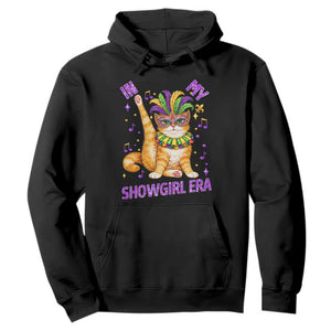 Mardi Gras Cat Hoodie In My Showgirl Era TS14 Black Print Your Wear