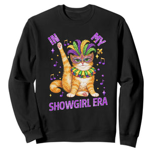 Mardi Gras Cat Sweatshirt In My Showgirl Era TS14 Black Print Your Wear