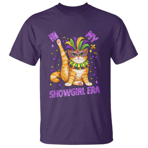 Mardi Gras Cat T Shirt In My Showgirl Era TS14 Purple Print Your Wear