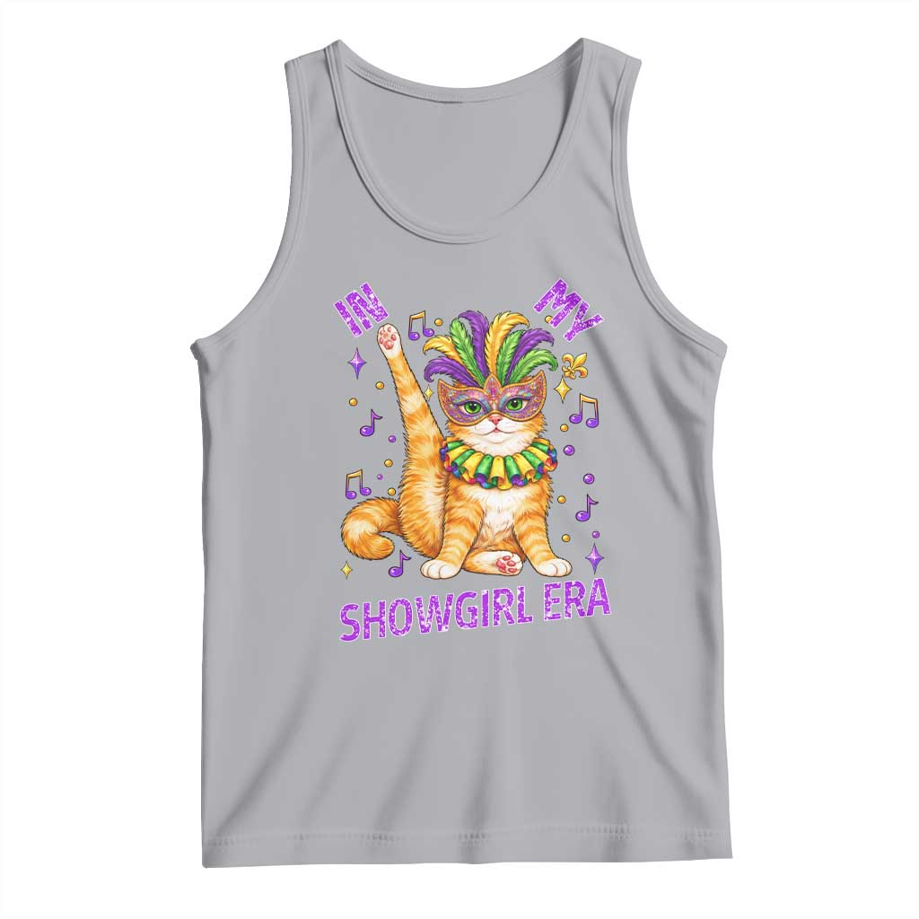 Mardi Gras Cat Tank Top In My Showgirl Era TS14 Athletic Heather Print Your Wear