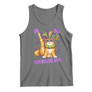 Mardi Gras Cat Tank Top In My Showgirl Era TS14 Black Heather Print Your Wear