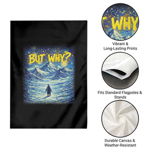 But Why Penguin Garden Flag Starry Night Van Gogh Nihilist Penguin Hiking TS14 Print Your Wear