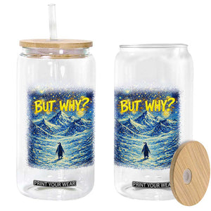 But Why Penguin Glass Can Starry Night Van Gogh Nihilist Penguin Hiking TS14 Print Your Wear