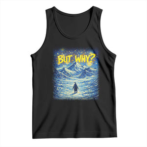 But Why Penguin Tank Top Starry Night Van Gogh Nihilist Penguin Hiking TS14 Black Print Your Wear