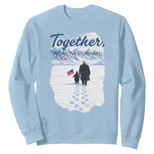 Funny Penguin Protest Sweatshirt Trump Nihilist Penguin Minimal Political Meme TS14 Light Blue Print Your Wear