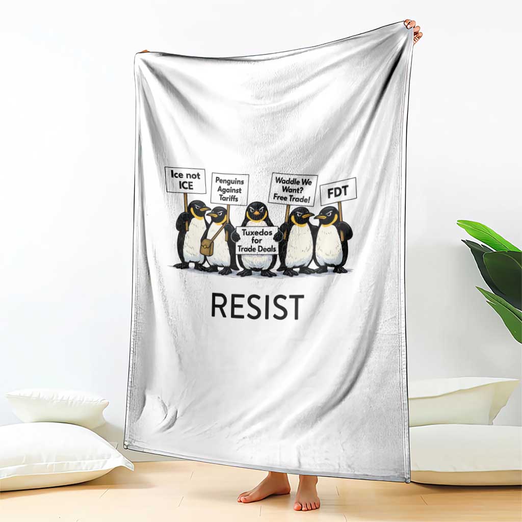 Penguins Resist Throw Blanket Nihilist Penguin Anti-Government Meme TS14 Print Your Wear