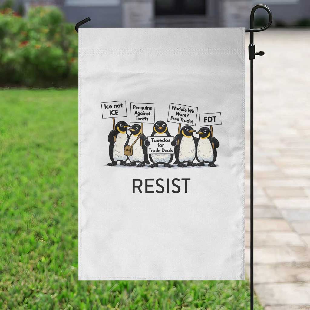 Penguins Resist Garden Flag Nihilist Penguin Anti-Government Meme TS14 Print Your Wear