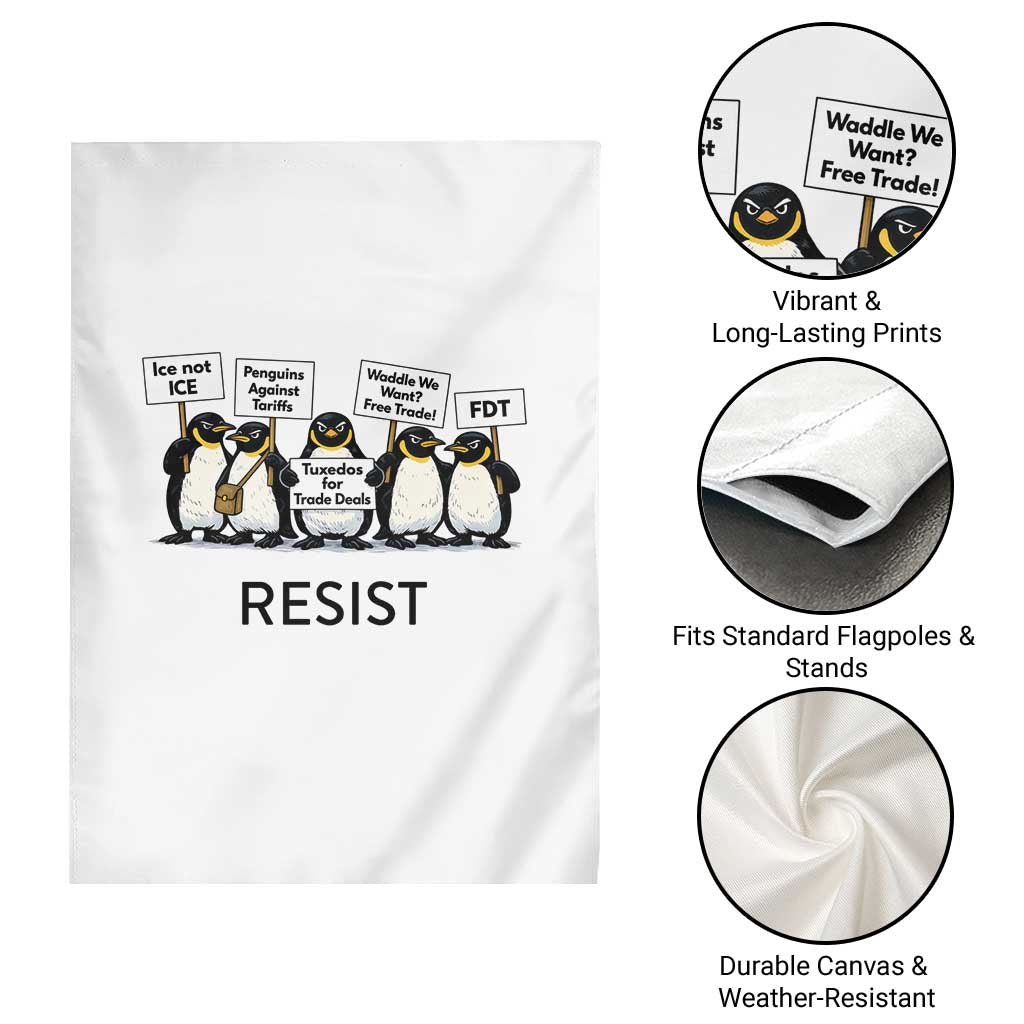 Penguins Resist Garden Flag Nihilist Penguin Anti-Government Meme TS14 Print Your Wear