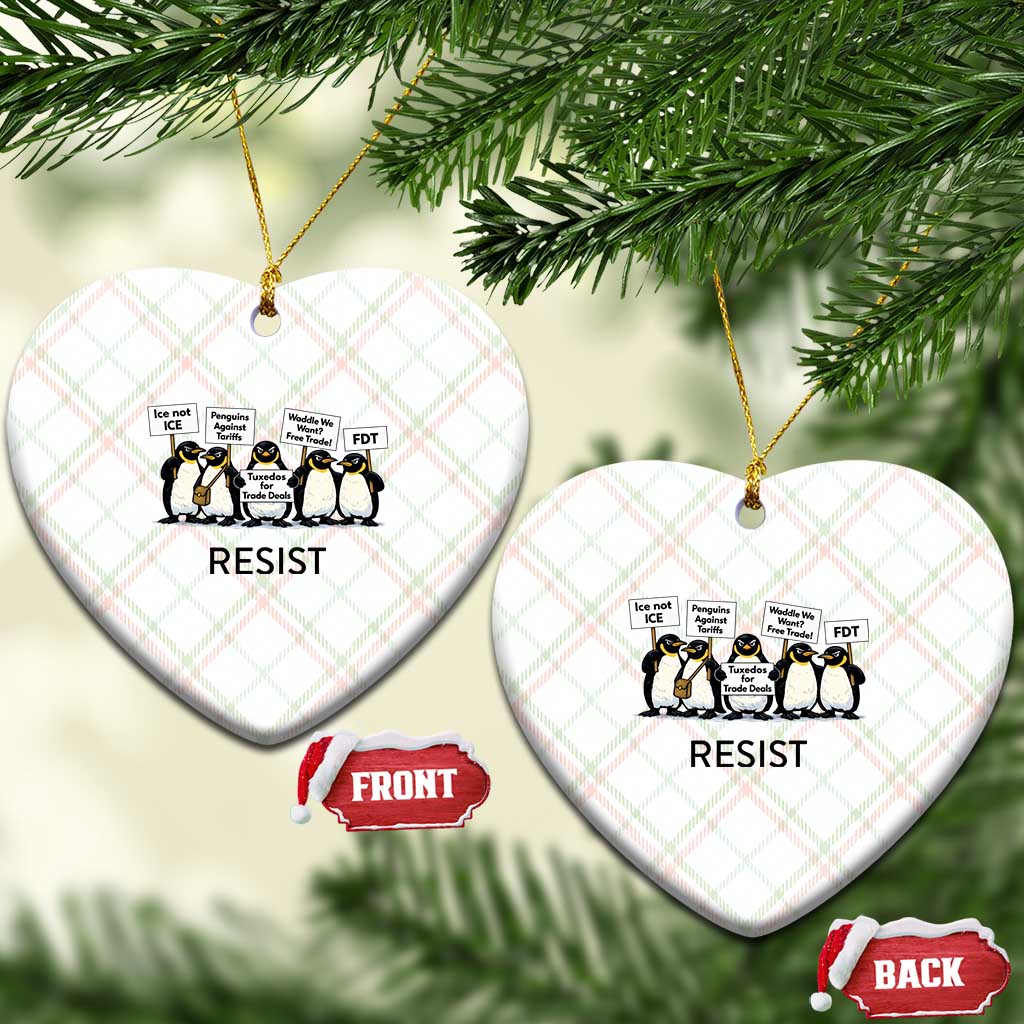 Penguins Resist Ceramic Ornament Nihilist Penguin Anti-Government Meme TS14 Print Your Wear