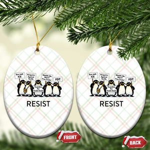 Penguins Resist Ceramic Ornament Nihilist Penguin Anti-Government Meme TS14 Print Your Wear