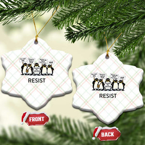 Penguins Resist Ceramic Ornament Nihilist Penguin Anti-Government Meme TS14 Print Your Wear