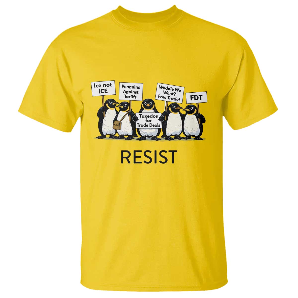 Penguins Resist T Shirt Nihilist Penguin Anti-Government Meme TS14 Daisy Print Your Wear