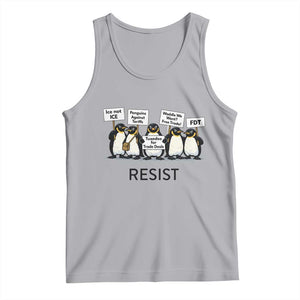 Penguins Resist Tank Top Nihilist Penguin Anti-Government Meme TS14 Athletic Heather Print Your Wear