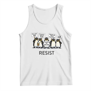 Penguins Resist Tank Top Nihilist Penguin Anti-Government Meme TS14 White Print Your Wear
