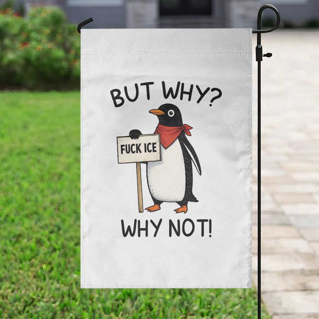 Fck ICE Garden Flag Nihilist Penguin Anti-Government Meme TS14 Print Your Wear