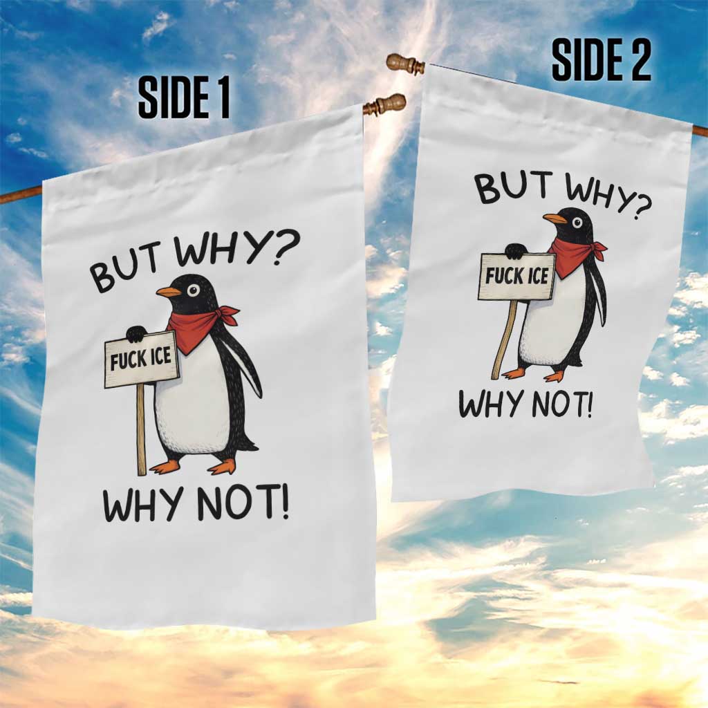 Fck ICE Garden Flag Nihilist Penguin Anti-Government Meme TS14 Print Your Wear