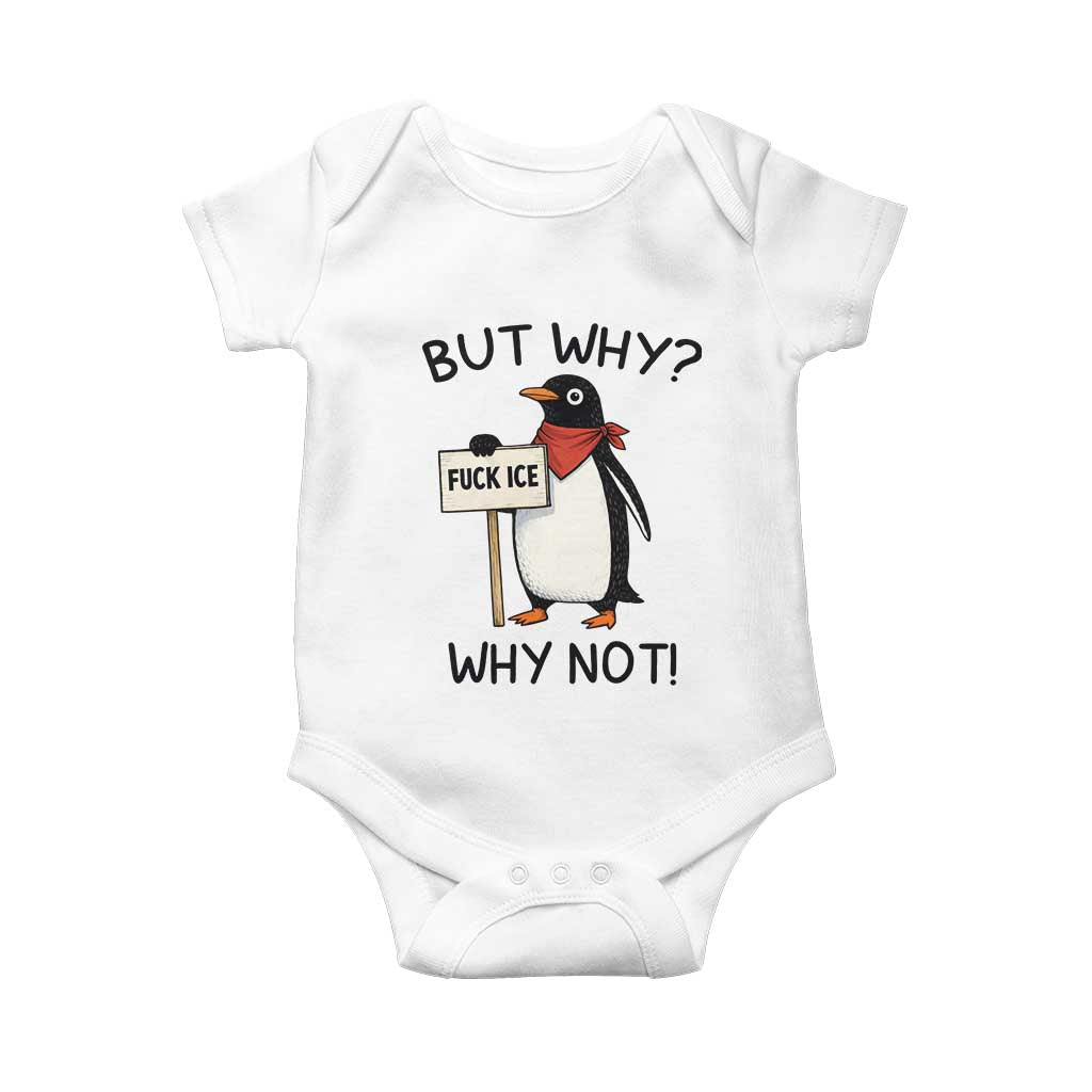 Fck ICE Baby Onesie Nihilist Penguin Anti-Government Meme TS14 White Print Your Wear