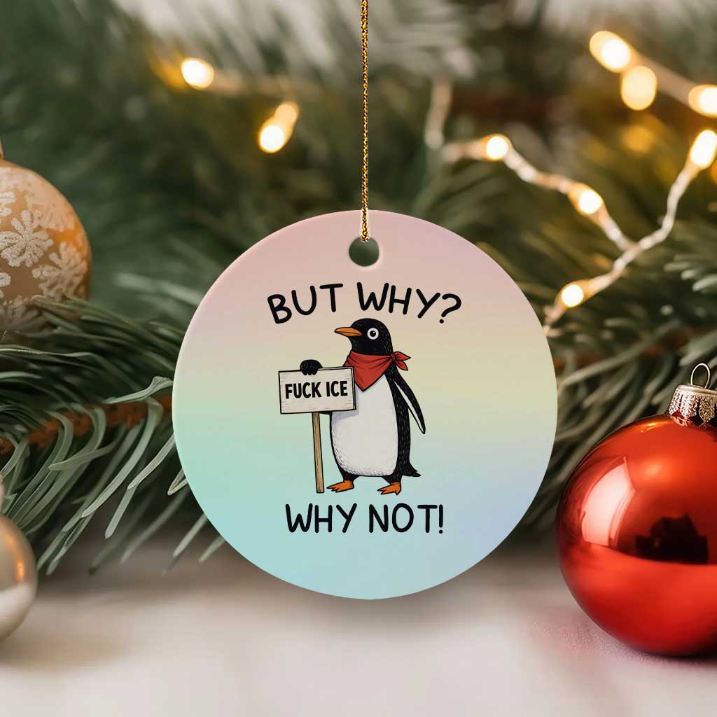 Fck ICE Ceramic Ornament Nihilist Penguin Anti-Government Meme TS14 1pc Pastel Print Your Wear