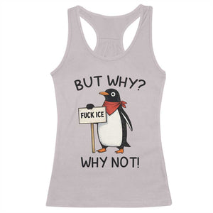 Fck ICE Racerback Tank Top Nihilist Penguin Anti-Government Meme TS14 Ice Gray Print Your Wear
