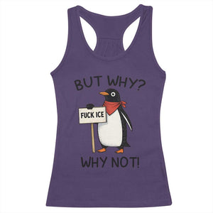 Fck ICE Racerback Tank Top Nihilist Penguin Anti-Government Meme TS14 Purple Print Your Wear