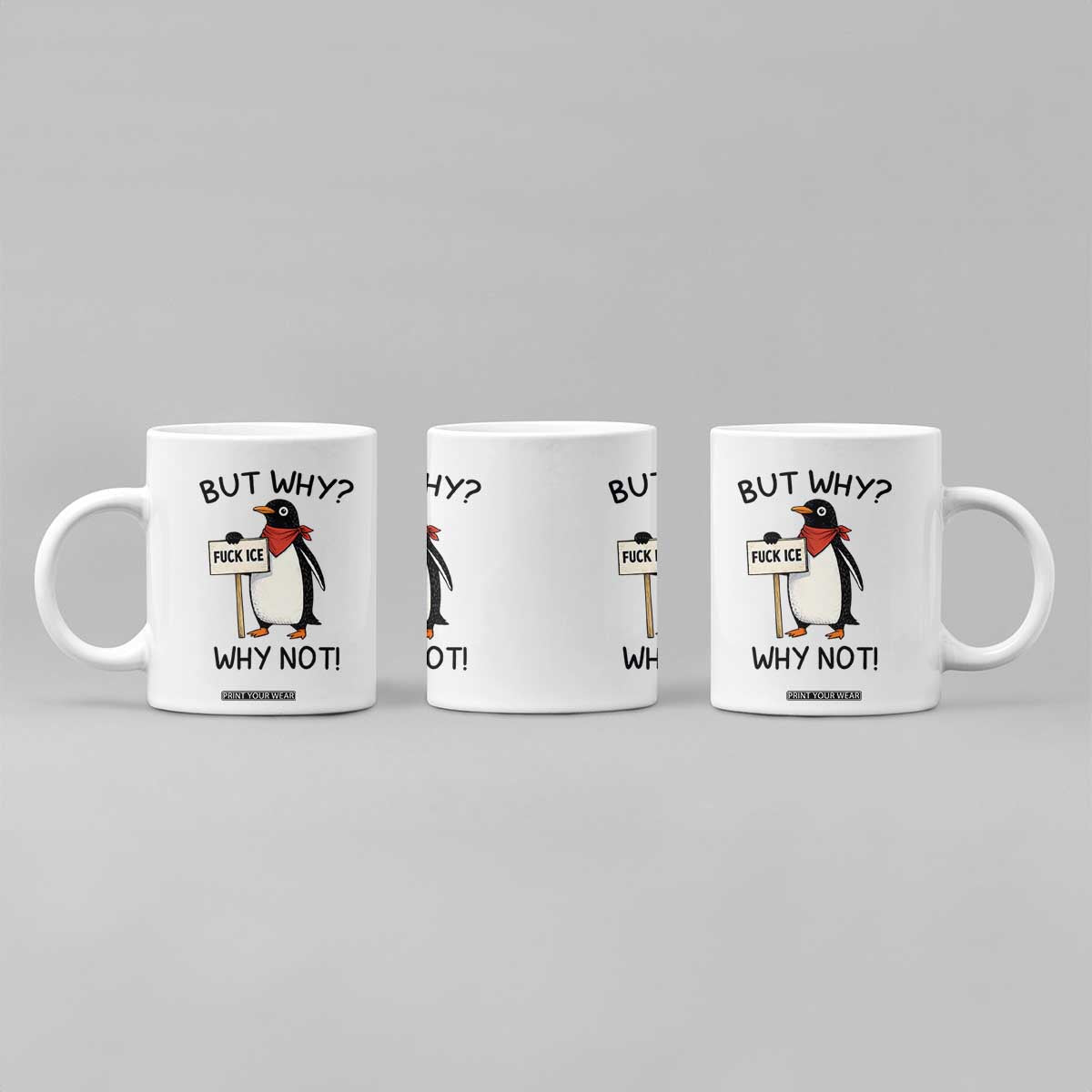 Fck ICE Coffee Mug Nihilist Penguin Anti-Government Meme TS14 Print Your Wear