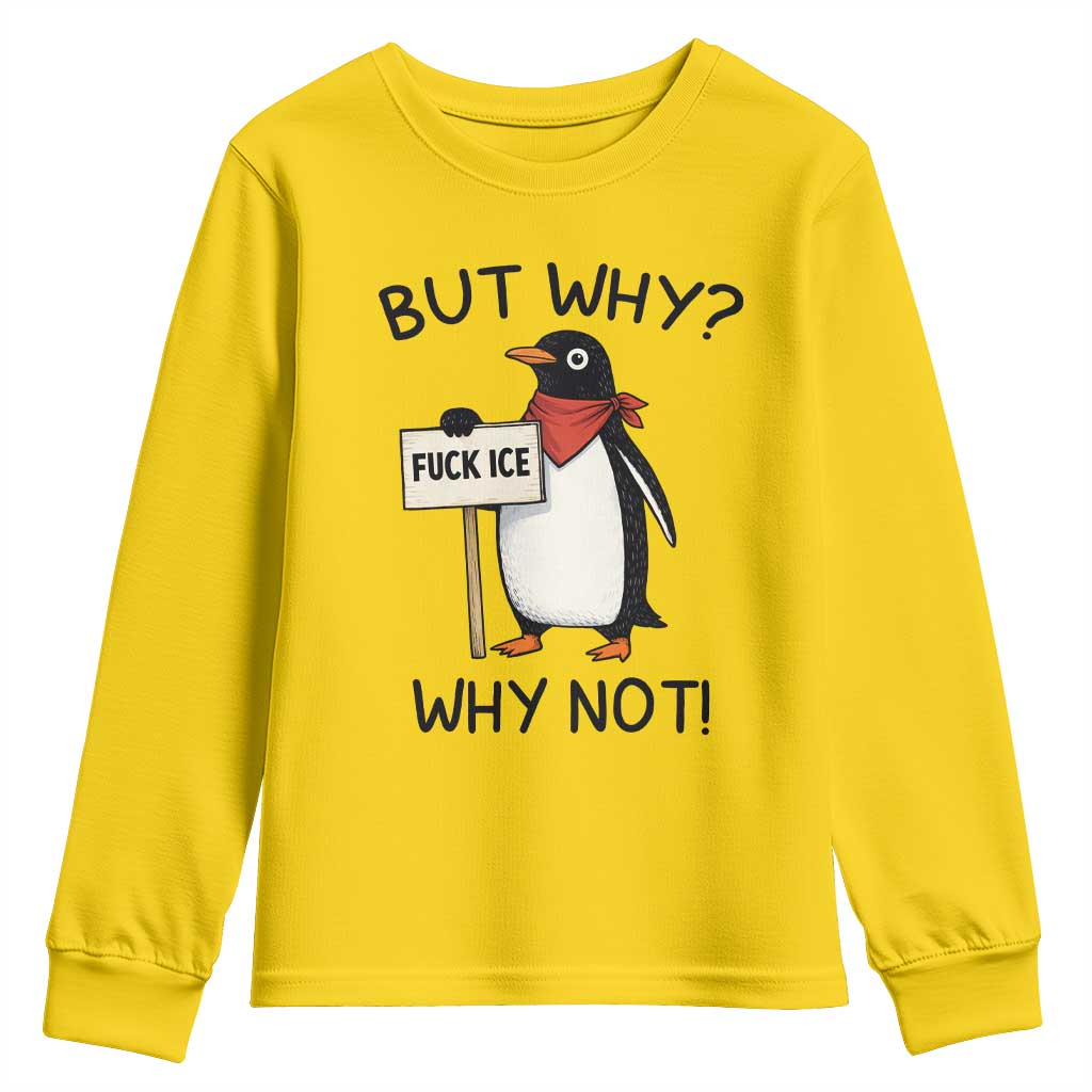 Fck ICE Youth Sweatshirt Nihilist Penguin Anti-Government Meme TS14 Daisy Print Your Wear