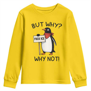 Fck ICE Youth Sweatshirt Nihilist Penguin Anti-Government Meme TS14 Daisy Print Your Wear