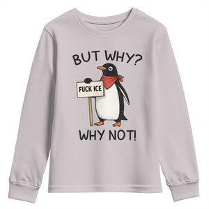 Fck ICE Youth Sweatshirt Nihilist Penguin Anti-Government Meme TS14 Ice Gray Print Your Wear