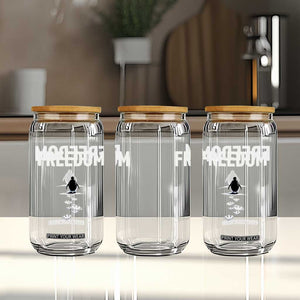 Penguin Freedom Glass Can Funny Nihilist Penguin Hiking Mountains TS14 Print Your Wear